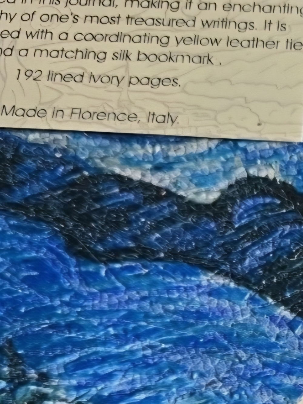 NEW!!!  Italian Leather Journal Van Gogh "Starry Night" Lined Notebook - Picture 2 of 10